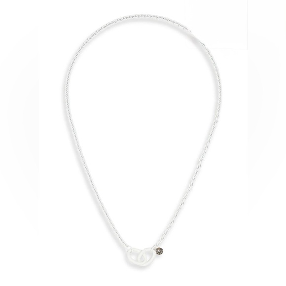 Tateossian Jewelry - Unisex TATEOSSIAN 925 Interlocking Sterling Chain Necklace, White Lacquer, $450